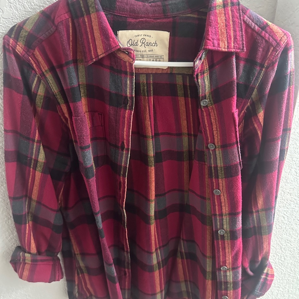 Women’s Plaid Shirt - Red and Black